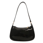 Underarm Bag Women's Portable Patent Leather Solid Color Glossy Crossbody Bag