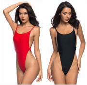 European And American Style One-piece Swimsuit Feminine Cover Belly Open Back Solid Color Bikini