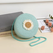 Pastoral Style Raffia Bag Woven Mobile Phone Bag Crossbody