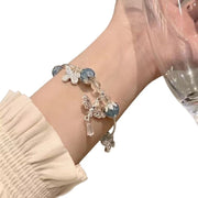 Mori Style Cold Gradient Explosion Flower Glass Beaded Bracelet