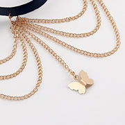 Multi Layered Butterfly Tassel Body Chain