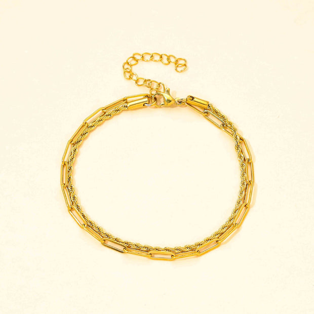 Titanium Steel Twist Female Niche Twin Bracelet