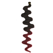 European And American Style Wig Wine Red Big Wave Chemical Fiber Braided Hair Crochet Hair Extension