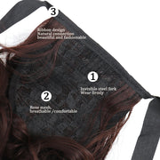 Women's Synthetic Long Wavy Ponytail Ribbon Drawstring