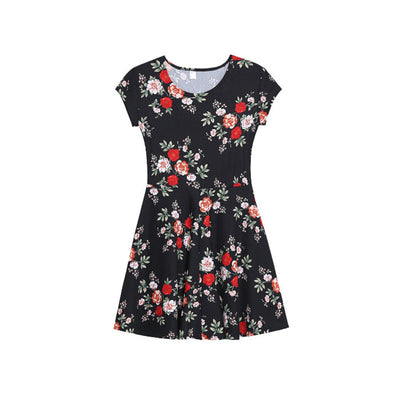 Short-sleeved Trapeze Dress For Women, Spring And Summer