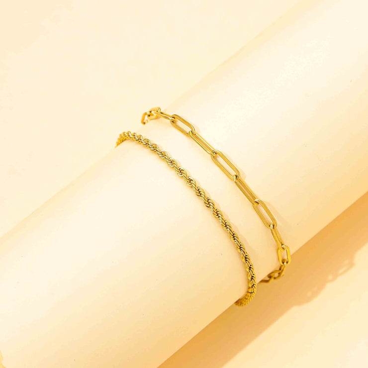 Titanium Steel Twist Female Niche Twin Bracelet