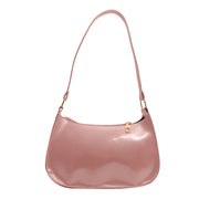 Underarm Bag Women's Portable Patent Leather Solid Color Glossy Crossbody Bag