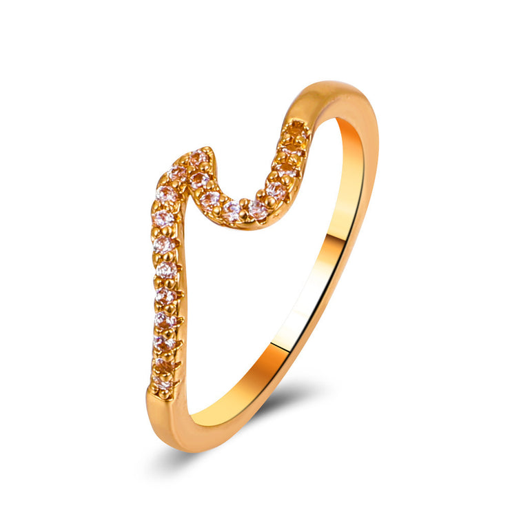 Personalized Double-layer Wave Ring For Women