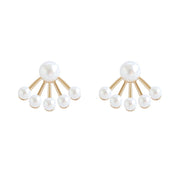 Pearl Personality And Fashion Fan Shaped Stud Earrings