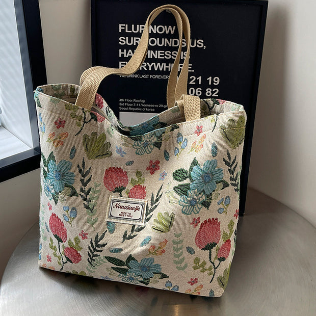 Canvas Large-capacity Shoulder Handbag