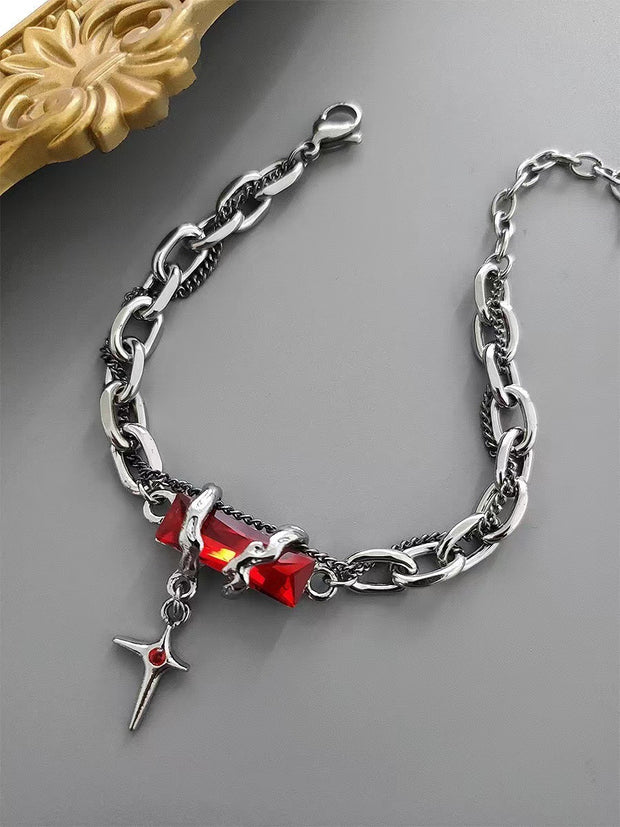 Black Diamond Star Body Winding Bracelet For Men