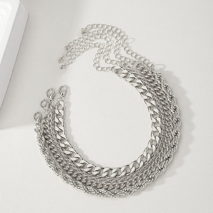 Vintage Hemp Flowers Chain Twin Bracelet
