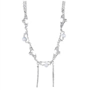 White Moonlight Zircon Clavicle Chain Female High-grade Sweet Cool