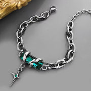 Black Diamond Star Body Winding Bracelet For Men