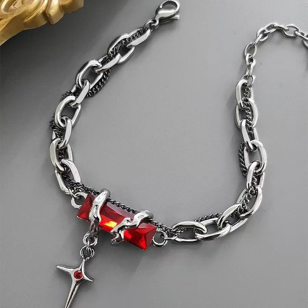 Black Diamond Star Body Winding Bracelet For Men