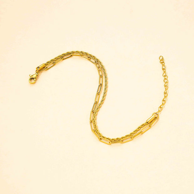 Titanium Steel Twist Female Niche Twin Bracelet