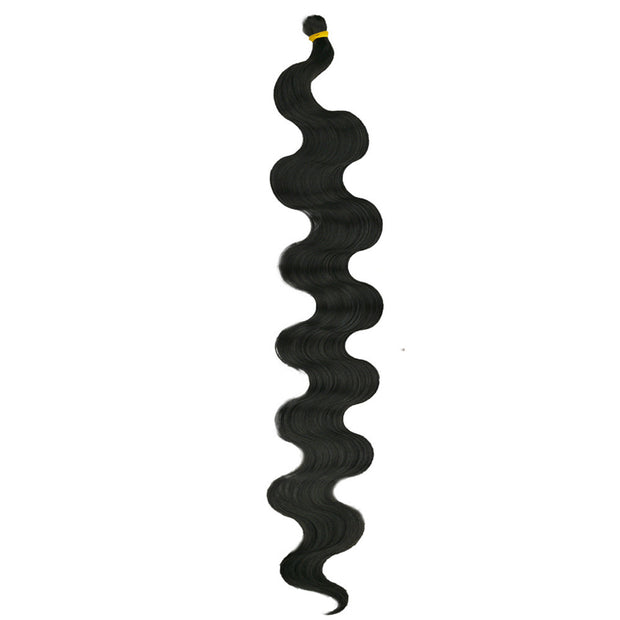 European And American Style Wig Wine Red Big Wave Chemical Fiber Braided Hair Crochet Hair Extension