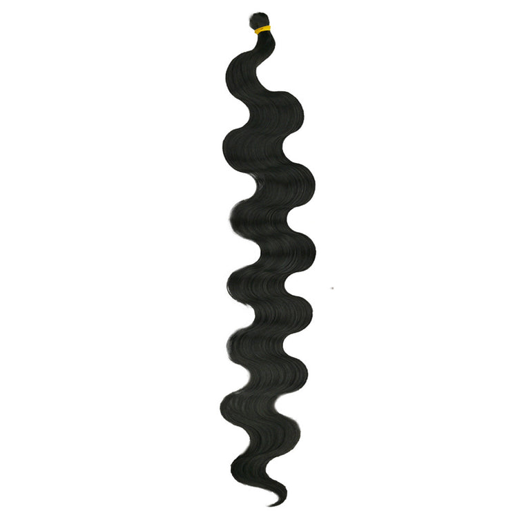 European And American Style Wig Wine Red Big Wave Chemical Fiber Braided Hair Crochet Hair Extension
