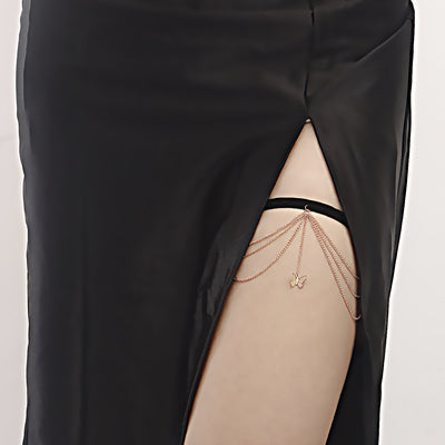 Multi Layered Butterfly Tassel Body Chain