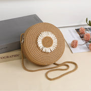 Pastoral Style Raffia Bag Woven Mobile Phone Bag Crossbody