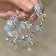 Mori Style Cold Gradient Explosion Flower Glass Beaded Bracelet