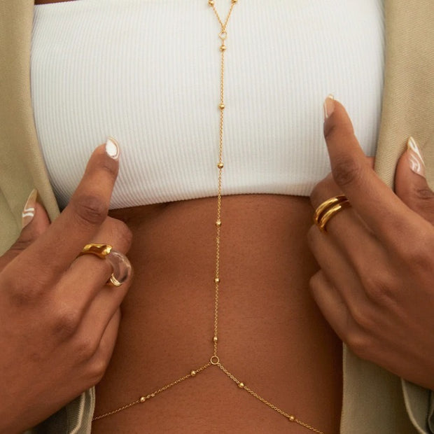 Women's Golden Balls Body Golden Beach Waist Belly Chain
